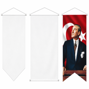 Baskılı Promosyon Kırlangıç ve Dikdörtgen Makam Flaması