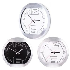 Logo Baskılı Modern Alüminyum Duvar Saati 35 cm