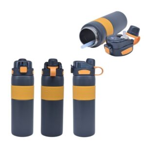 Pipetli ve basmalı kapaklı 800 ml çelik promosyon termos
