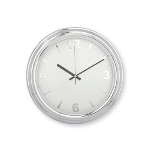 Kabartma Rakamlı Krom Duvar Saati 35 cm