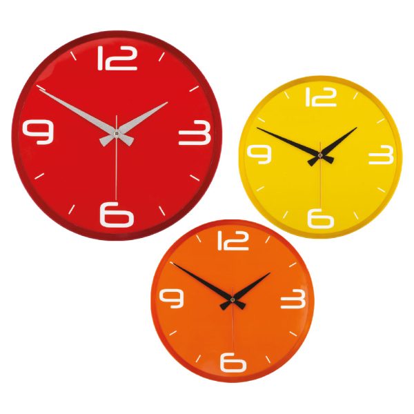 Renkli Modern Duvar Saati 35 cm | Logo Promosyon