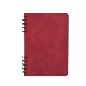 14,2 x 21 cm gizli spiralli kırmızı sert kapaklı promosyon defter