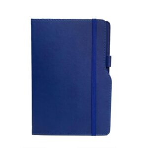 13 x 21 cm özel kesim lastikli ve kalemlikli mavi promosyon defter