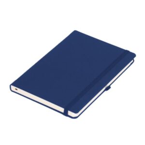 13 x 21 cm lastikli mavi termo deri promosyon defter